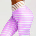 Women Stripe Leggings Dye Sublimation Printer Sports Wear Cheaper Leggings